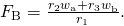 Rendered by QuickLaTeX.com {F}_{\text{B}}=\frac{{r}_{2}{w}_{\text{a}}+{r}_{3}{w}_{\text{b}}}{{r}_{1}}.