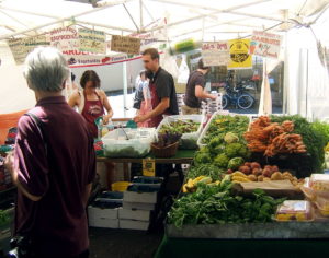 Figure 10.1 Example of urban agriculture products at a farmers market stall