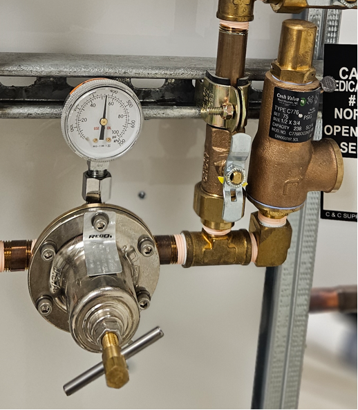 Figure 15. Pressure relief valve monitoring a line pressure regulator