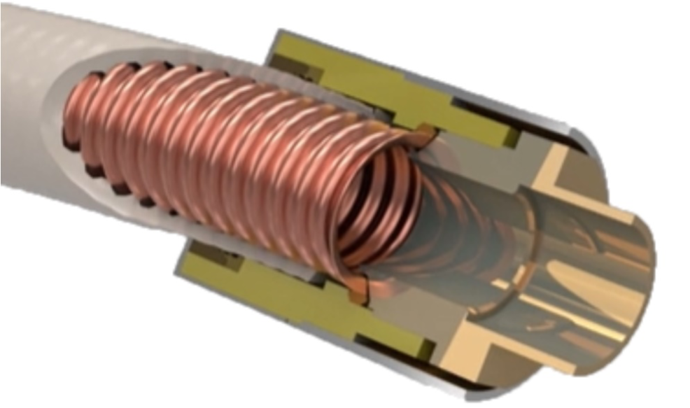 Figure 28. Corrugated copper alloy tube and permanent fitting system