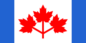 Close, but not the winner: the "Pearson Pennant," ca.1964. https://commons.wikimedia.org/wiki/File:Canada_Pearson_Pennant_1964.svg