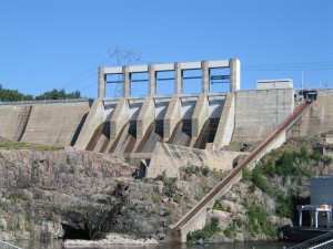 Manic-2 (aka the Jean Lesage Generating Station) was assembled in the 1960s as part of the Quiet Revolution's province-building agenda. https://commons.wikimedia.org/wiki/File:Jean-LesageGeneratingStation01.jpg)