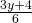 \frac{3y+4}{6}