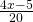 \frac{4x-5}{20}