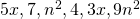 Rendered by QuickLaTeX.com 5x,7,{n}^{2},4,3x,9{n}^{2}