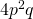 4{p}^{2}q