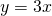 y=3x