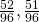 \frac{52}{96},\frac{51}{96}
