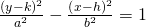 \frac{{\left(y-k\right)}^{2}}{{a}^{2}}-\frac{{\left(x-h\right)}^{2}}{{b}^{2}}=1