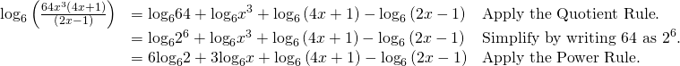 condense logarithms radical