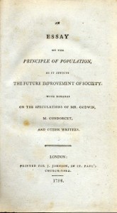 write an essay on the principle of population in 1798