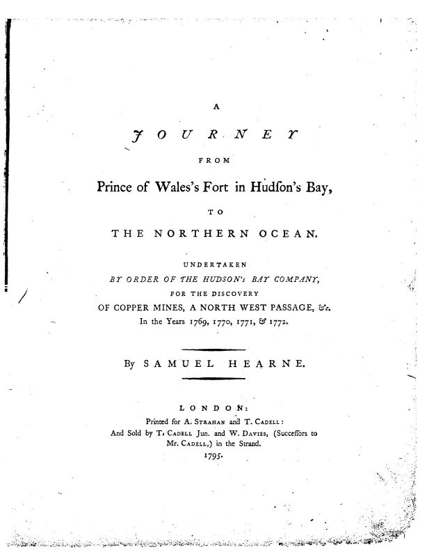 Title page of a traveller’s account. Long description available.