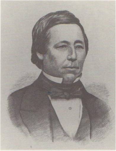 Sketch portrait of a man in a suit with wide lapels and a bow tie.