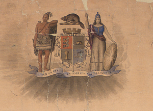 Toronto coat of arms. Long description available.