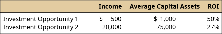 Evaluate an Operating Segment or a Project Using Return on Investment