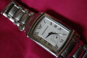 An expensive Emporio Armani watch.