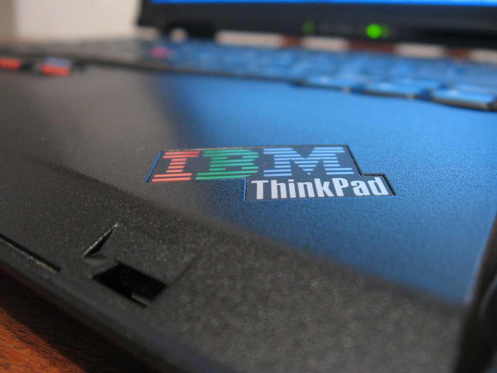 An IBM thinkpad.
