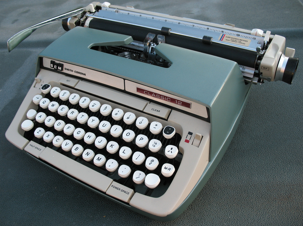 A typewriter.