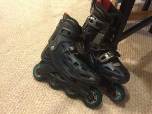 A pair of rollerblades.