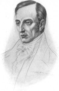 Sketch portrait of William Wordsworth.