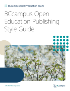 BCcampus Open Education Publishing Style Guide – Simple Book Publishing