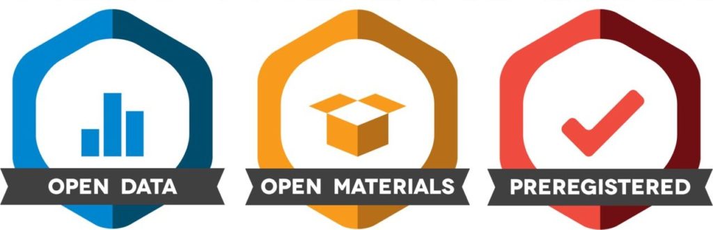 Badges that say "Open Data," "Open Materials," and "Preregistered."
