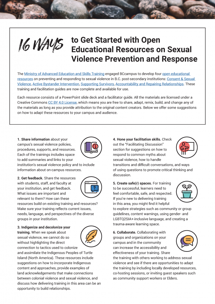 How to Use This Resource – Safer Campuses for Everyone: Implementation ...