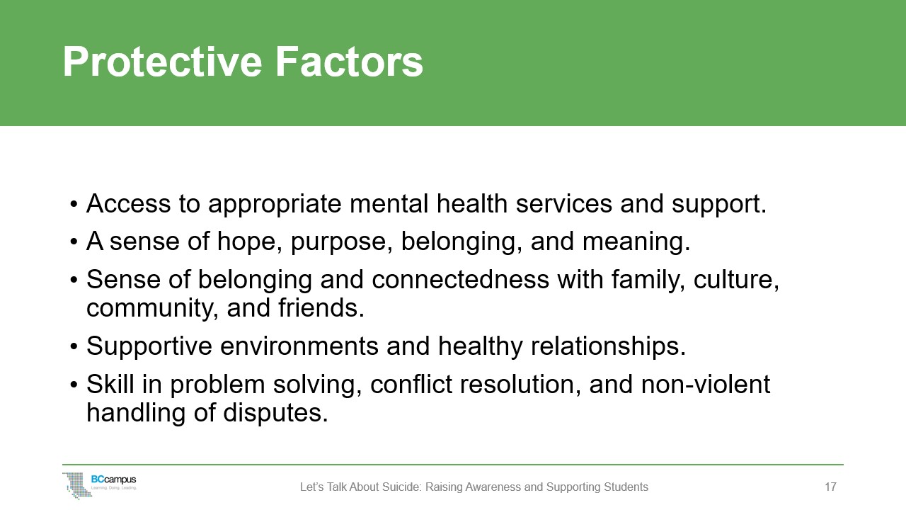 slide: protective factors