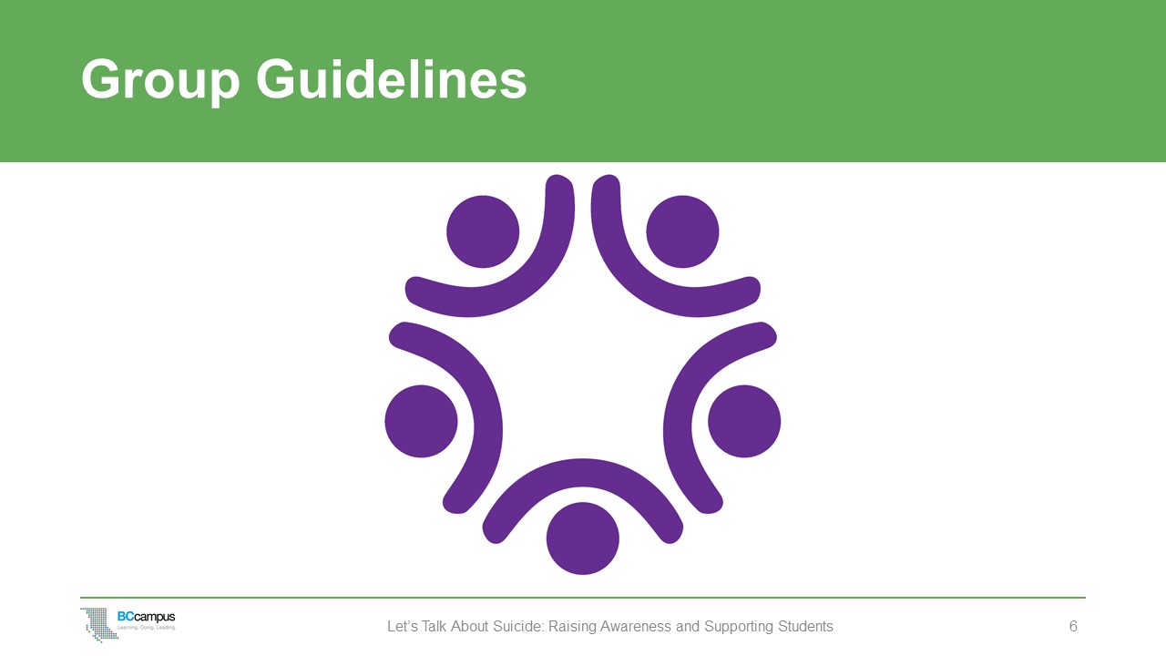slide: group guidelines