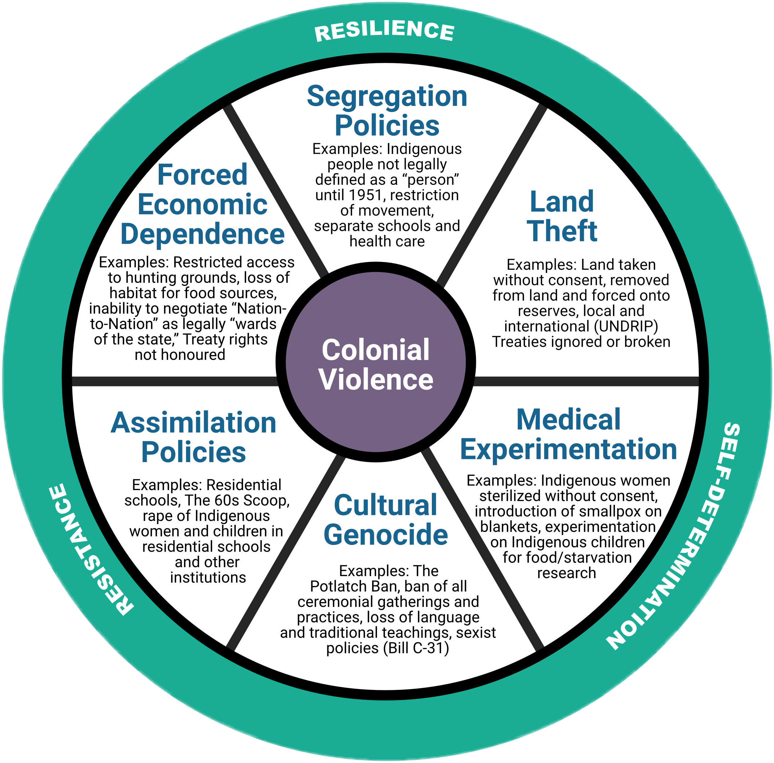 The colonial violence wheel. Image description linked in caption.