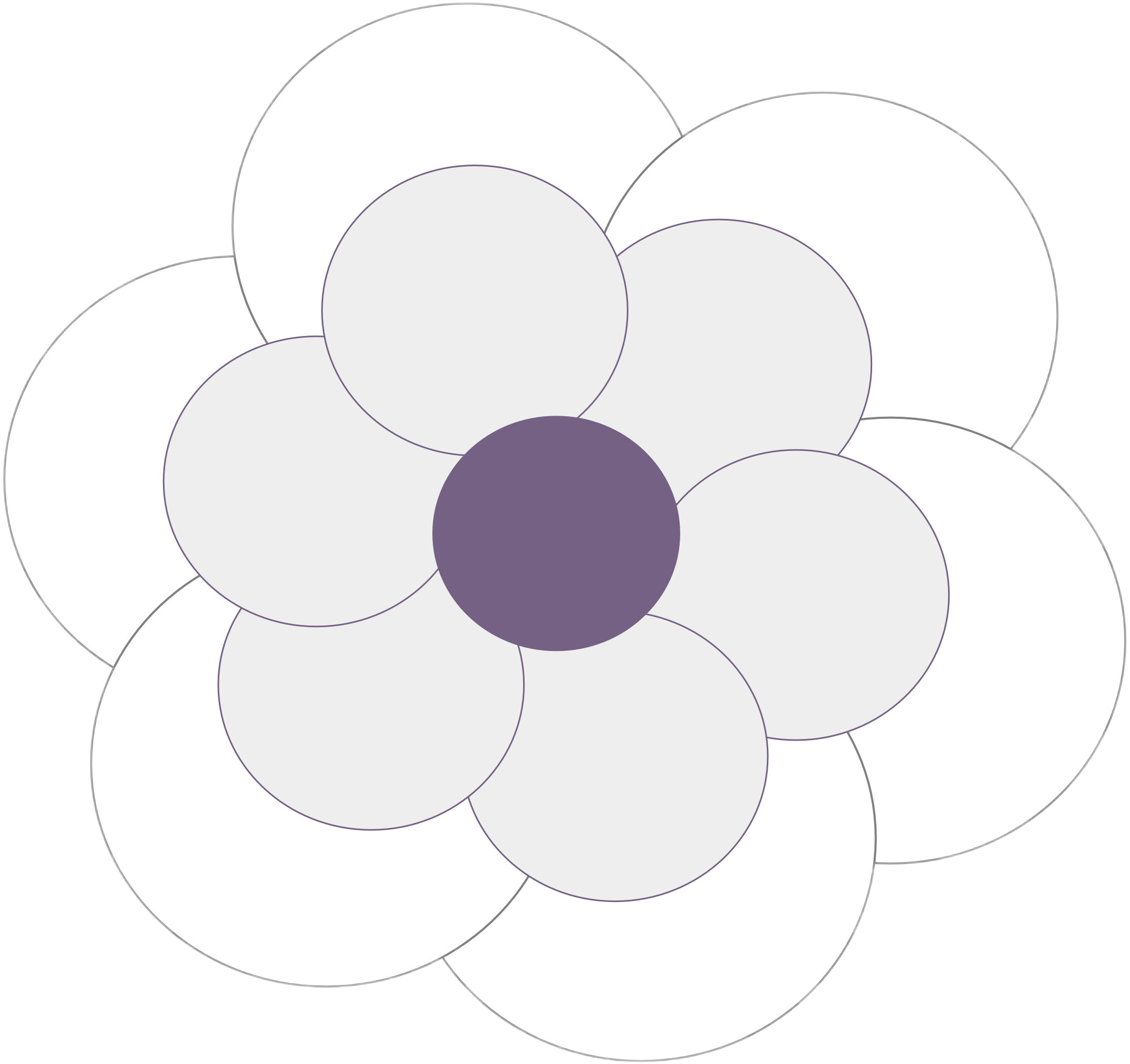 A blank flower tempalte.
