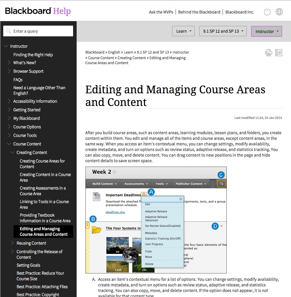 Figure 11.7 Learn the various functions of your tools Image: © Blackboard Inc