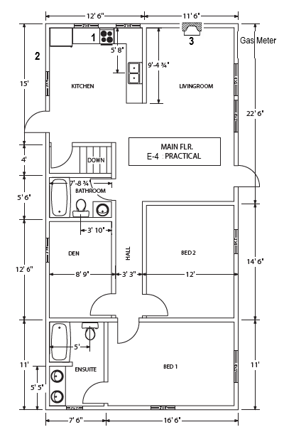 floor plan for main floor