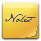 A picture of the Notes App logo