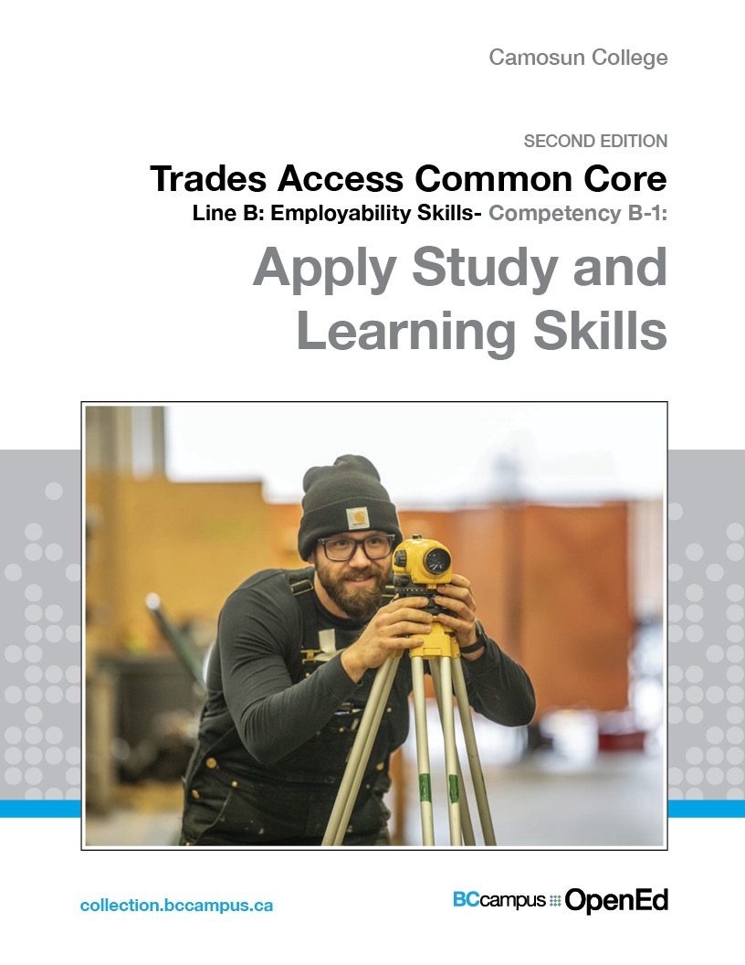 Cover image for Trades Access Common Core Competency B-1: Apply Study and Learning Skills - 2nd Edition