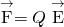 Rendered by QuickLaTeX.com \stackrel{\to }{\text{F}}=Q\stackrel{\to }{\text{E}}