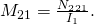 Rendered by QuickLaTeX.com {M}_{21}=\frac{{N}_{2}{\text{Φ}}_{21}}{{I}_{1}}.