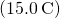 \left(15.0\phantom{\rule{0.2em}{0ex}}\text{°}\text{C}\right)