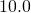 10.0\phantom{\rule{0.2em}{0ex}}\text{Ω}