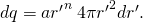 Rendered by QuickLaTeX.com dq=a{{r}^{\prime }}^{n}\phantom{\rule{0.2em}{0ex}}4\pi {{r}^{\prime }}^{2}d{r}^{\prime }.