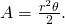 A=\frac{{r}^{2}\theta }{2}.