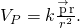 Rendered by QuickLaTeX.com {V}_{P}=k\frac{\stackrel{\to }{\text{p}}·\stackrel{^}{\text{r}}}{{r}^{2}}.