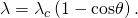 \text{Δ}\lambda ={\lambda }_{c}\left(1-\text{cos}\theta \right).