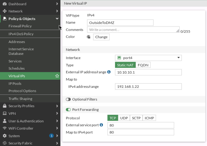 Configure Virtual IP