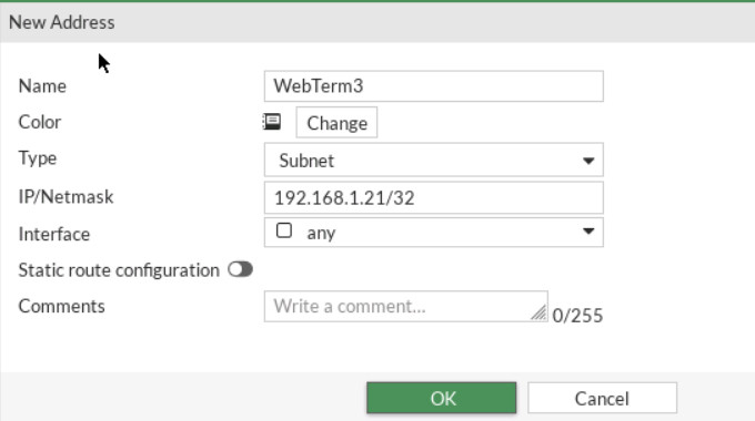 WebTerm3 IP Address